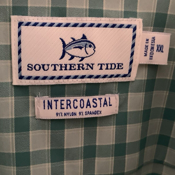 Southern Tide Shirt Men's XXL Intercoastal Button Down Stretch Comfort Tartan - Picture 3 of 7